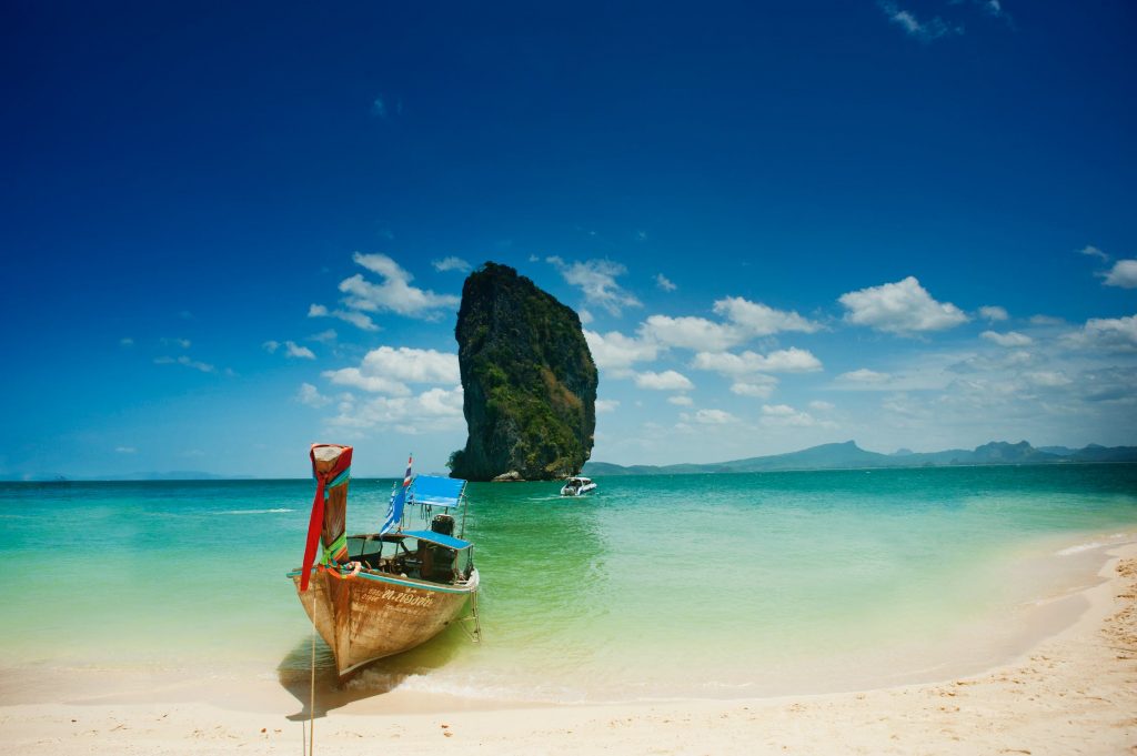 travel Thailand boat at the beach